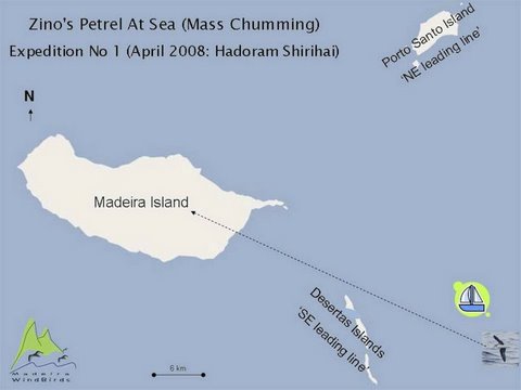 Zino's Petrel expedition chumming map